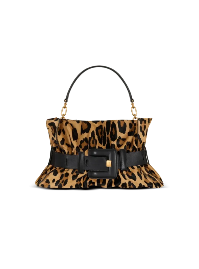 Sac Anthem moyen en cuir de poney imprimé léopard Sac Anthem moyen en cuir de poney imprimé léopard