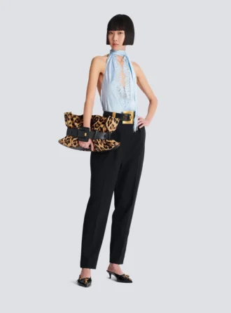 Sac Anthem moyen en cuir de poney imprimé léopard Sac Anthem moyen en cuir de poney imprimé léopard