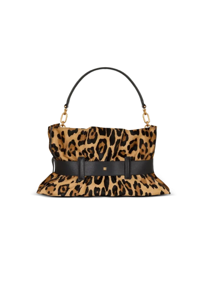 Sac Anthem moyen en cuir de poney imprimé léopard Sac Anthem moyen en cuir de poney imprimé léopard