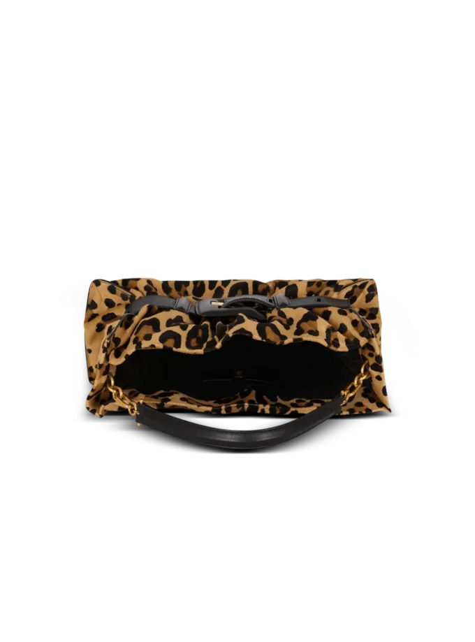 Sac Anthem moyen en cuir de poney imprimé léopard Sac Anthem moyen en cuir de poney imprimé léopard