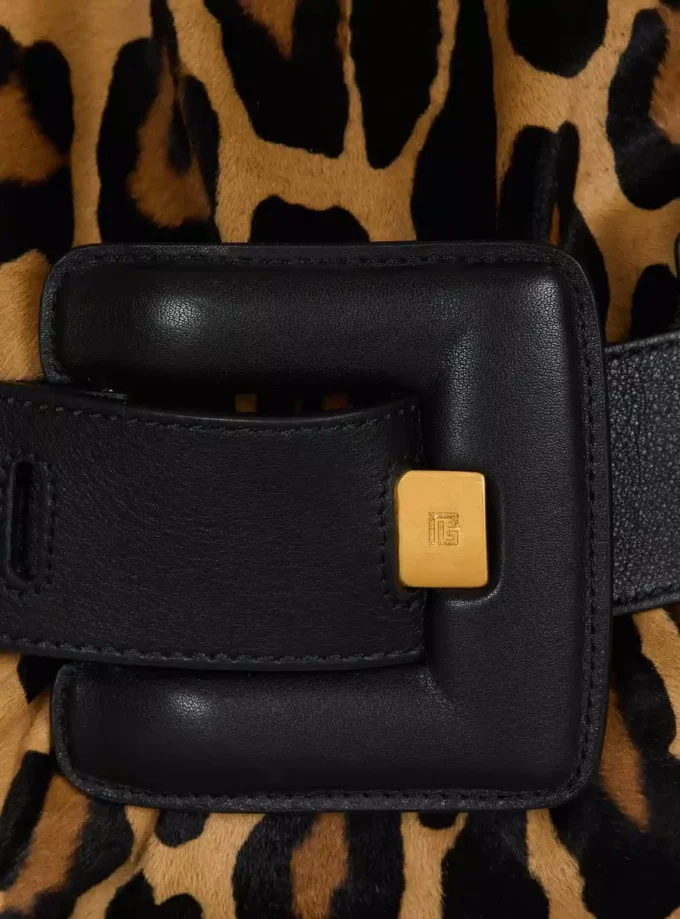 Sac Anthem moyen en cuir de poney imprimé léopard Sac Anthem moyen en cuir de poney imprimé léopard