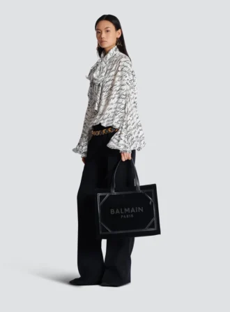 Sac cabas B-Army en daim moyen Sac cabas B-Army en daim moyen