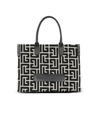 Sac cabas en jacquard monogrammé B-Army 42 et cuir Sac cabas en jacquard monogrammé B-Army 42 et cuir