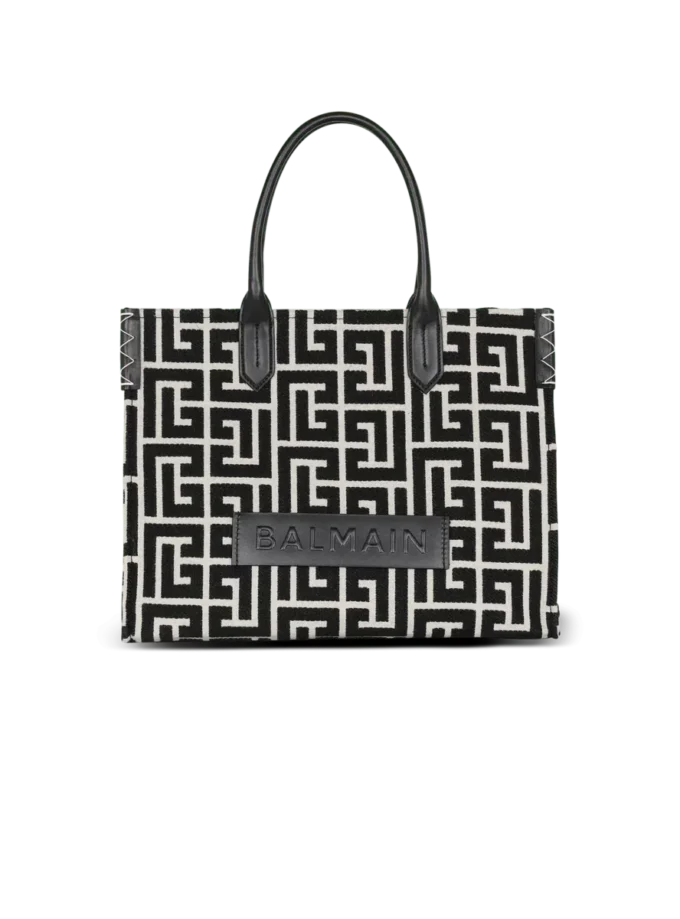 Sac cabas en jacquard monogrammé B-Army 42 et cuir Sac cabas en jacquard monogrammé B-Army 42 et cuir