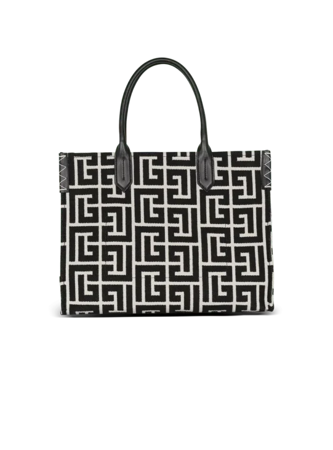 Sac cabas en jacquard monogrammé B-Army 42 et cuir Sac cabas en jacquard monogrammé B-Army 42 et cuir