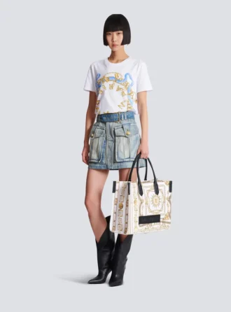 Sac cabas moyen B-Army en toile imprimée Sac cabas moyen B-Army en toile imprimée