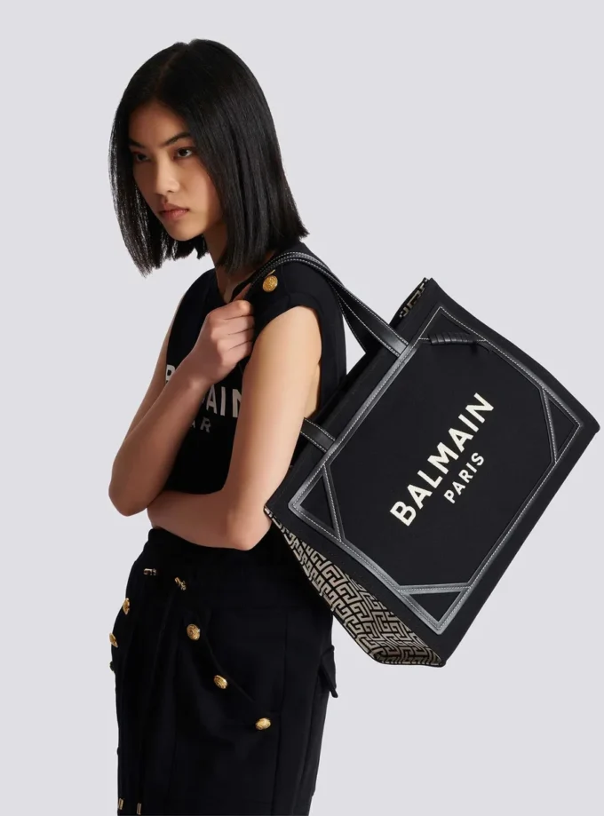 Sac fourre-tout B-Army 42 en toile monogrammée et cuir Sac fourre-tout B-Army 42 en toile monogrammée et cuir