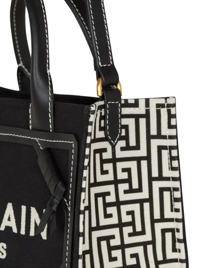 Sac fourre-tout B-Army en toile monogrammée et cuir Sac fourre-tout B-Army en toile monogrammée et cuir