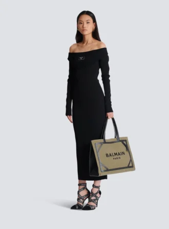 Sac fourre-tout en toile B-Army 42 avec détails en cuir Sac fourre-tout en toile B-Army 42 avec détails en cuir