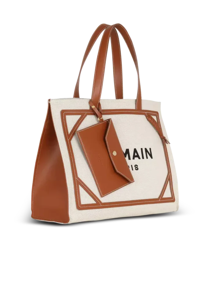 Sac fourre-tout en toile B-Army 42 avec détails en cuir Sac fourre-tout en toile B-Army 42 avec détails en cuir