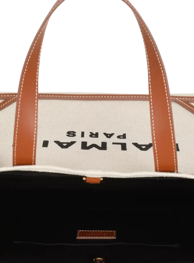 Sac fourre-tout en toile B-Army 42 avec détails en cuir Sac fourre-tout en toile B-Army 42 avec détails en cuir