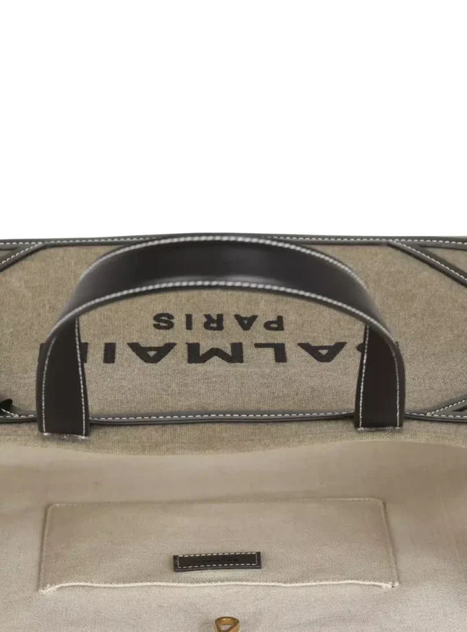 Sac fourre-tout en toile B-Army 42 avec détails en cuir Sac fourre-tout en toile B-Army 42 avec détails en cuir