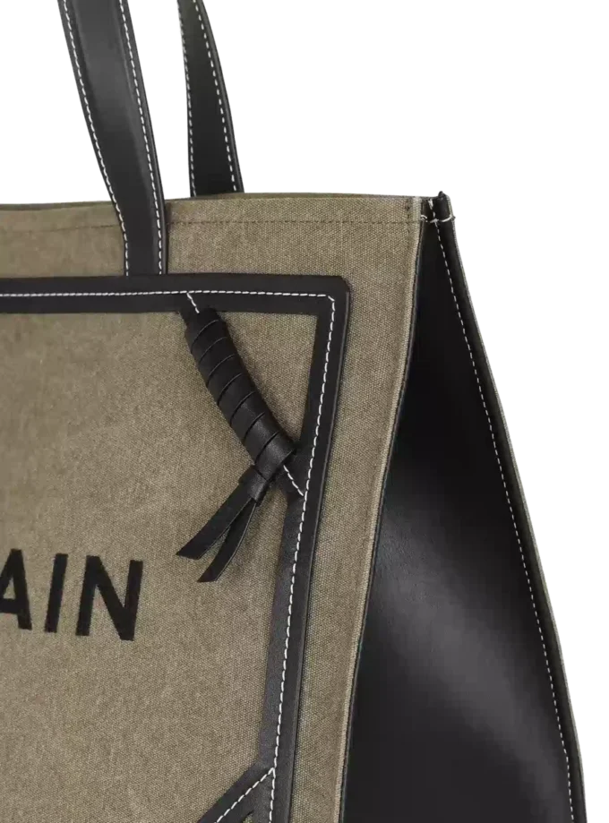 Sac fourre-tout en toile B-Army 42 avec détails en cuir Sac fourre-tout en toile B-Army 42 avec détails en cuir