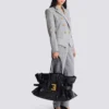 Sac XL Anthem en cuir de veau gaufré imprimé crocodile Sac XL Anthem en cuir de veau gaufré imprimé crocodile