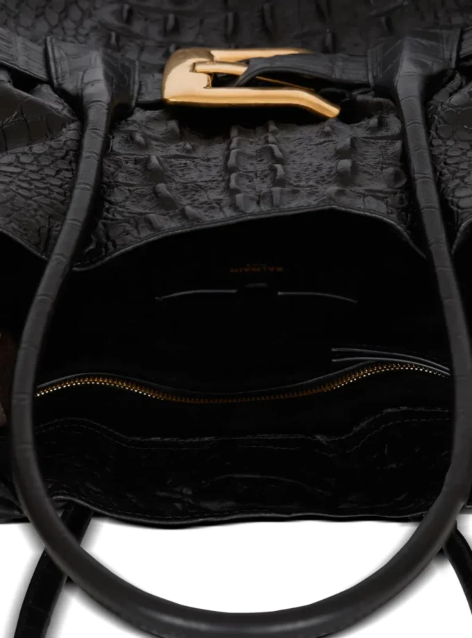 Sac XL Anthem en cuir de veau gaufré imprimé crocodile Sac XL Anthem en cuir de veau gaufré imprimé crocodile