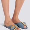 Sandales plates en denim Anthem Sandales plates en denim Anthem