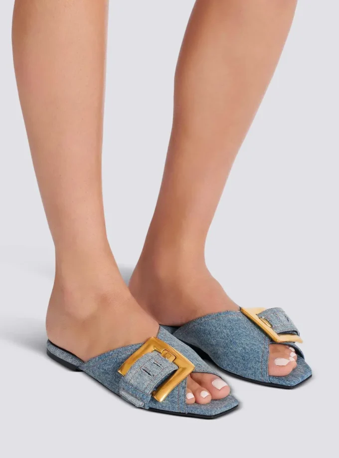 Sandales plates en denim Anthem Sandales plates en denim Anthem