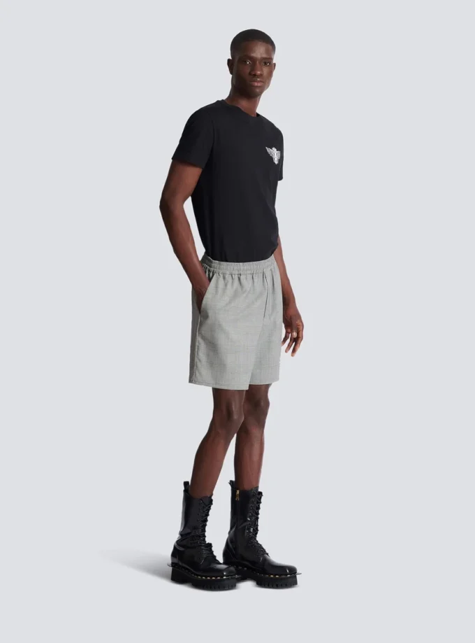 Short ample en satin Prince de Galles Short ample en satin Prince de Galles