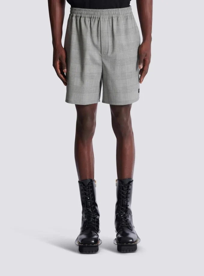 Short ample en satin Prince de Galles Short ample en satin Prince de Galles