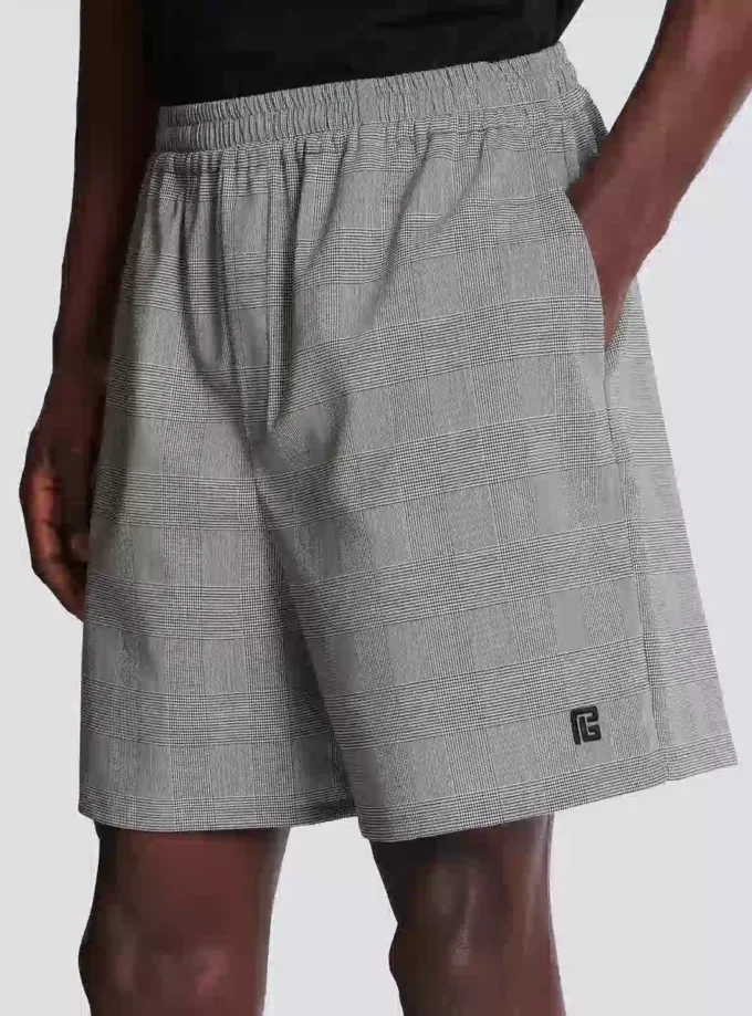Short ample en satin Prince de Galles Short ample en satin Prince de Galles