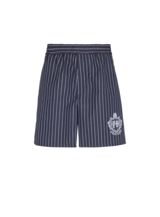 Short de pyjama en popeline rayée Short de pyjama en popeline rayée