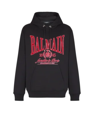 Sweat à capuche Balmain College floqué Sweat à capuche Balmain College floqué