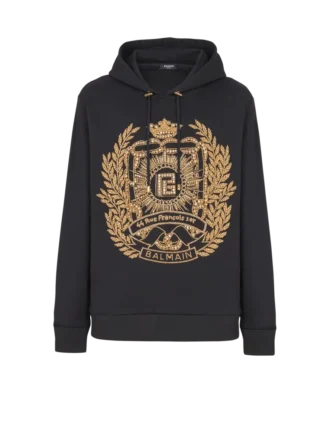 Sweat à capuche brodé Balmain Écusson Sweat à capuche brodé Balmain Écusson