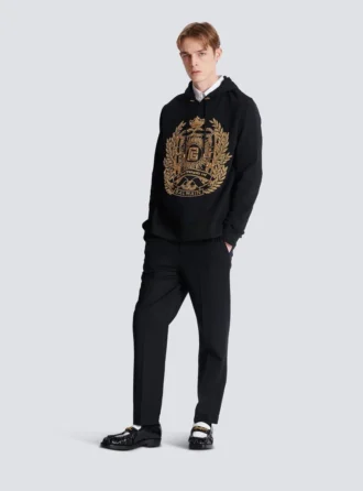 Sweat à capuche brodé Balmain Écusson Sweat à capuche brodé Balmain Écusson