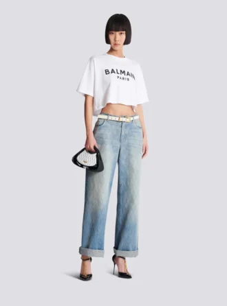 T-shirt avec imprimé Balmain Paris