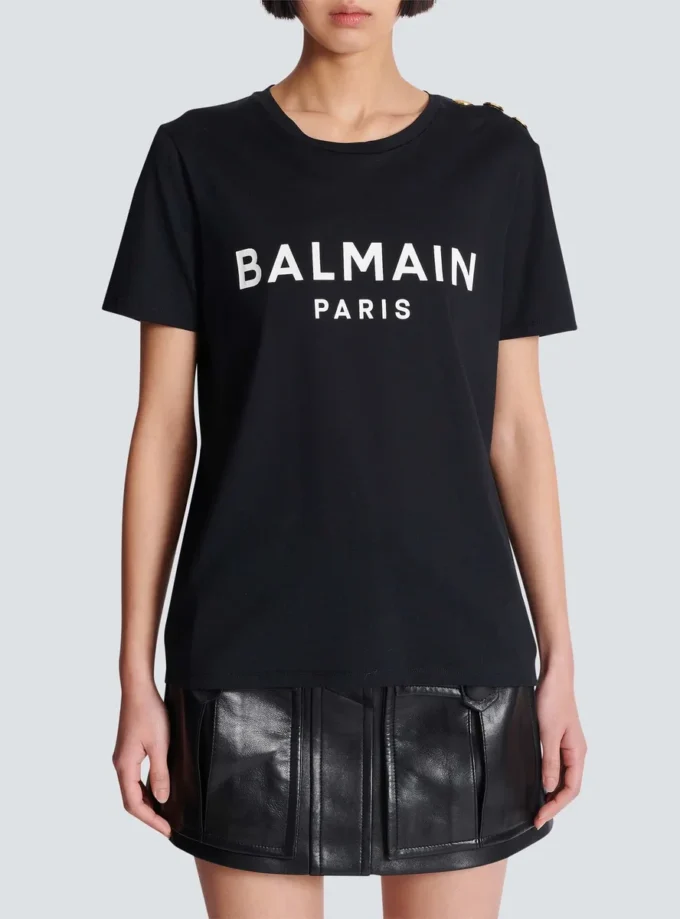 T-shirt avec imprimé Balmain Paris T-shirt avec imprimé Balmain Paris
