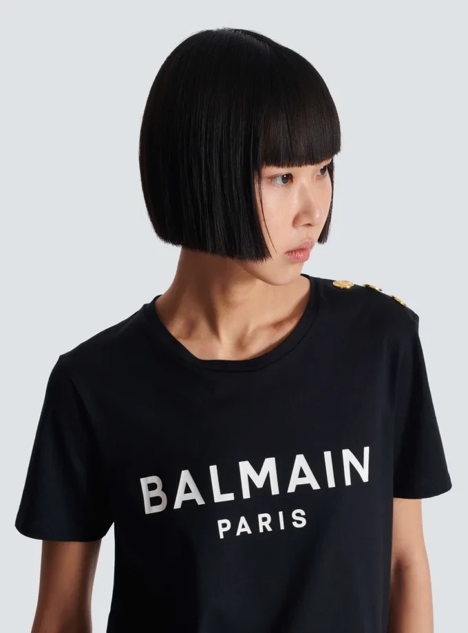T-shirt avec imprimé Balmain Paris T-shirt avec imprimé Balmain Paris