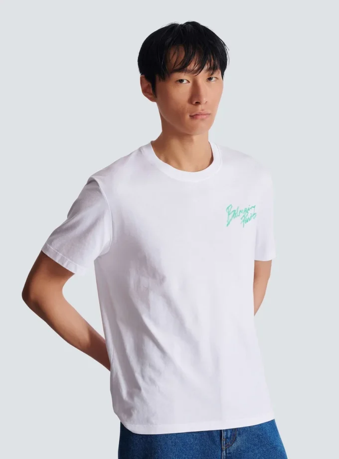 T-shirt avec imprimé Balmain Paris Brush T-shirt avec imprimé Balmain Paris Brush