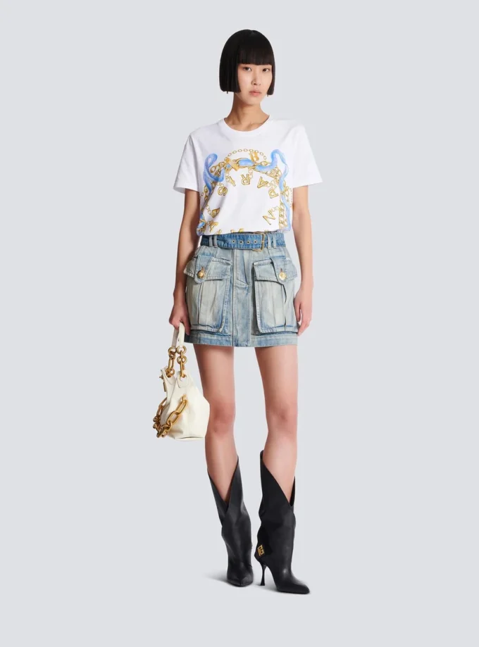 T-shirt avec imprimé Balmain Paris Chain T-shirt avec imprimé Balmain Paris Chain