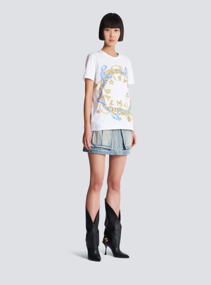 T-shirt avec imprimé Balmain Paris Chain T-shirt avec imprimé Balmain Paris Chain