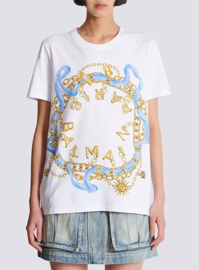 T-shirt avec imprimé Balmain Paris Chain T-shirt avec imprimé Balmain Paris Chain