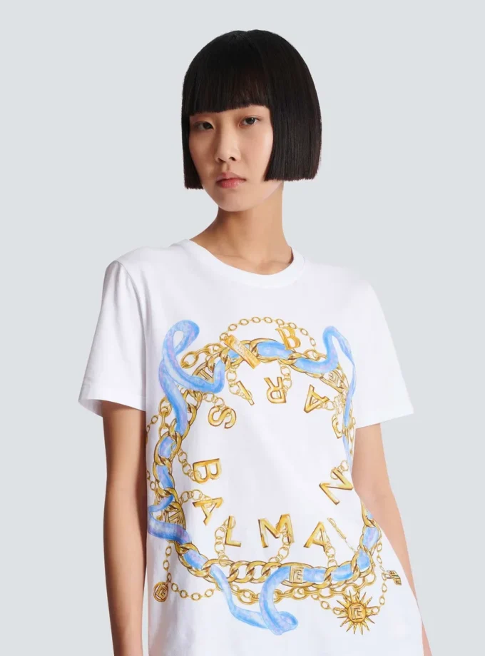 T-shirt avec imprimé Balmain Paris Chain T-shirt avec imprimé Balmain Paris Chain