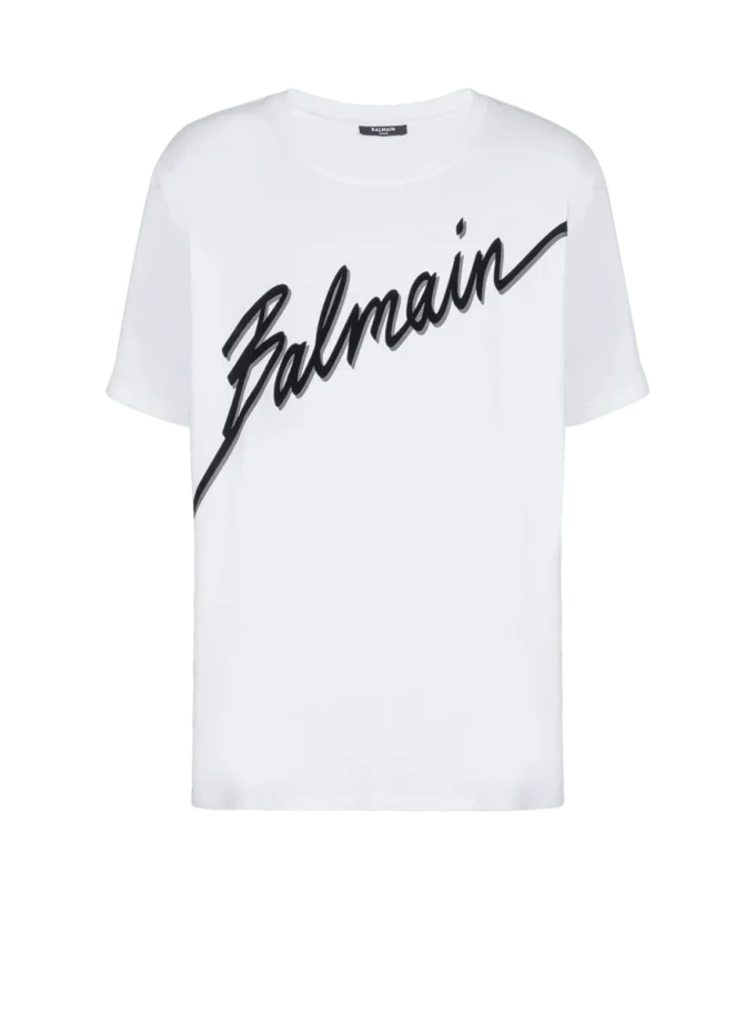 T-shirt avec logo Balmain Letter floqué T-shirt avec logo Balmain Letter floqué