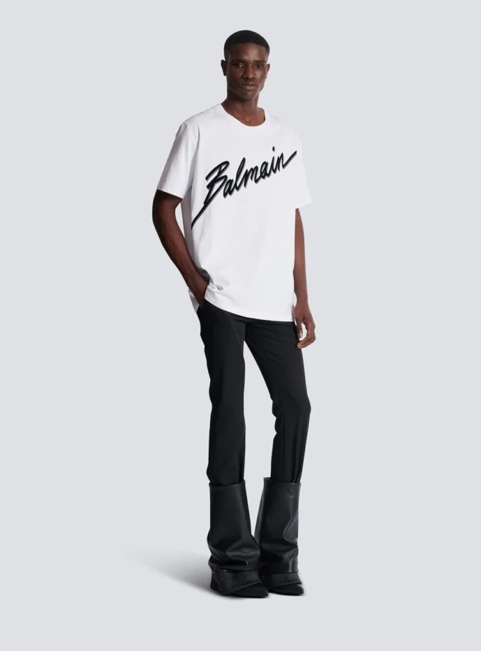 T-shirt avec logo Balmain Letter floqué T-shirt avec logo Balmain Letter floqué