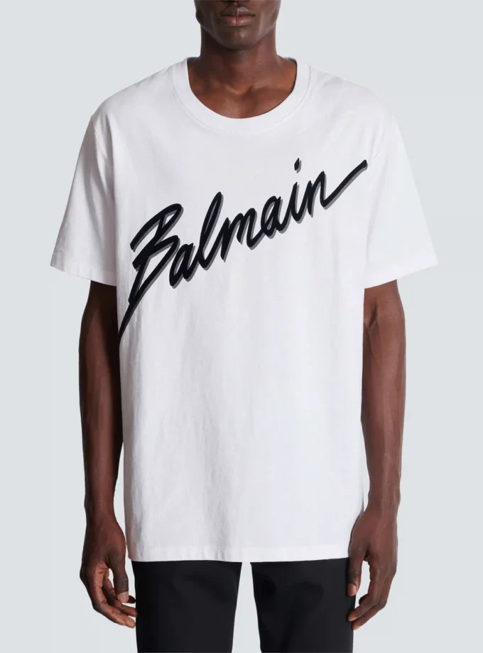 T-shirt avec logo Balmain Letter floqué T-shirt avec logo Balmain Letter floqué