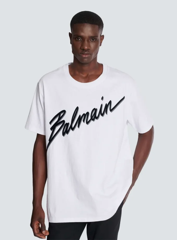 T-shirt avec logo Balmain Letter floqué T-shirt avec logo Balmain Letter floqué