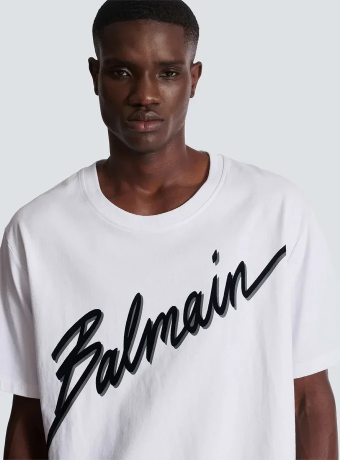 T-shirt avec logo Balmain Letter floqué T-shirt avec logo Balmain Letter floqué