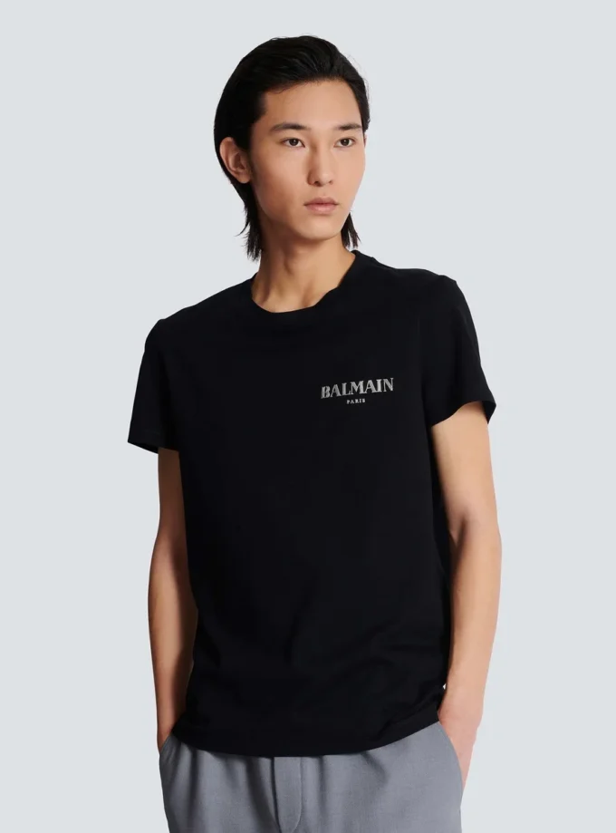 T-shirt avec logo Balmain vintage en gel