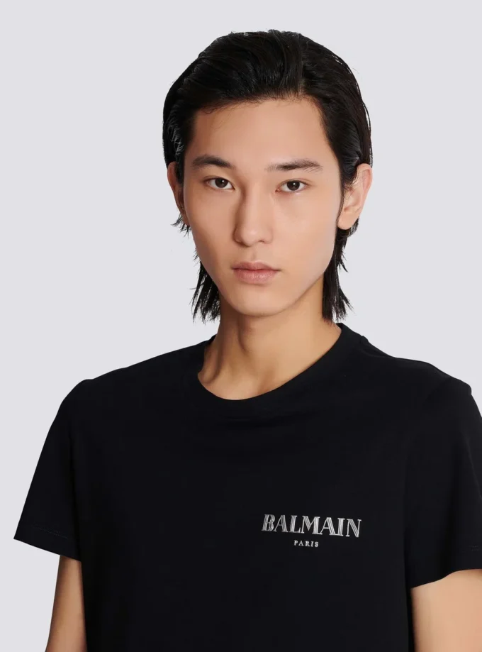 T-shirt avec logo Balmain vintage en gel