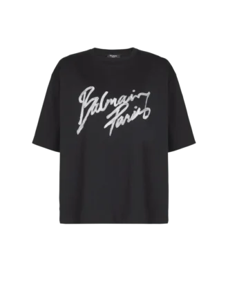 T-shirt carré avec imprimé Balmain Paris Brush T-shirt carré avec imprimé Balmain Paris Brush