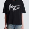 T-shirt carré avec imprimé Balmain Paris Brush