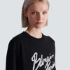 T-shirt carré avec imprimé Balmain Paris Brush