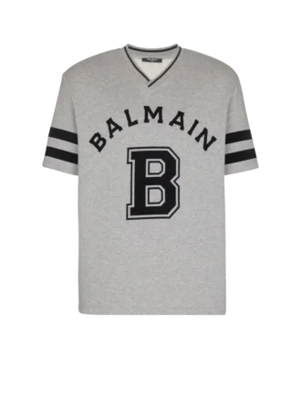 T-shirt à col en V Balmain Sport