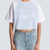 T-shirt court avec imprimé Balmain Paris