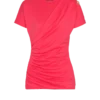 T-shirt drapé avec boutons T-shirt drapé avec boutons