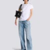 T-shirt drapé avec boutons